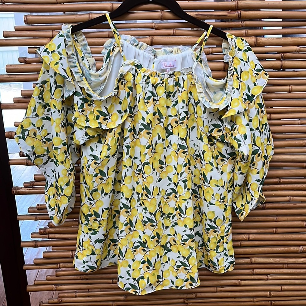 Parker, cold shoulder, sunny, yellow top size extra small excellent condition